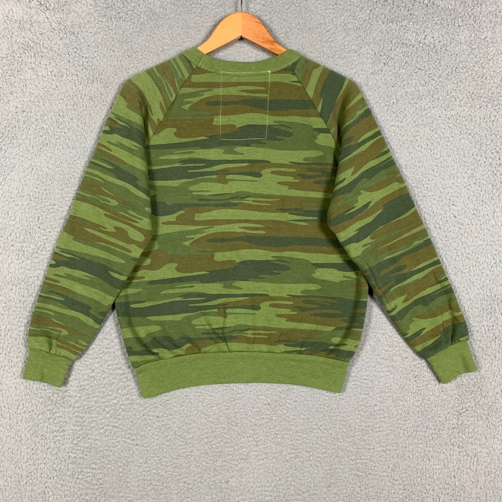 Aviator Nation Sweatshirt Adult XS Green Camo Crewneck Fleece‎ Pullover AV Logo - Picture 5 of 10